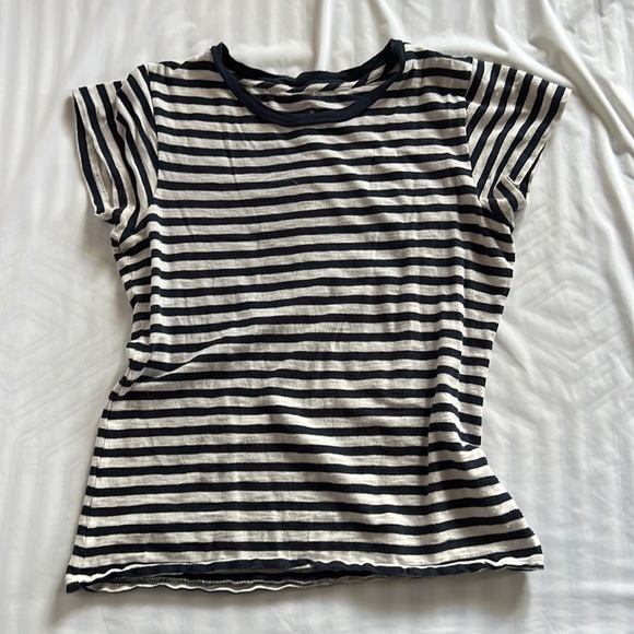 J. Crew Striped T shirt- Navy Blue - Picture 1 of 4